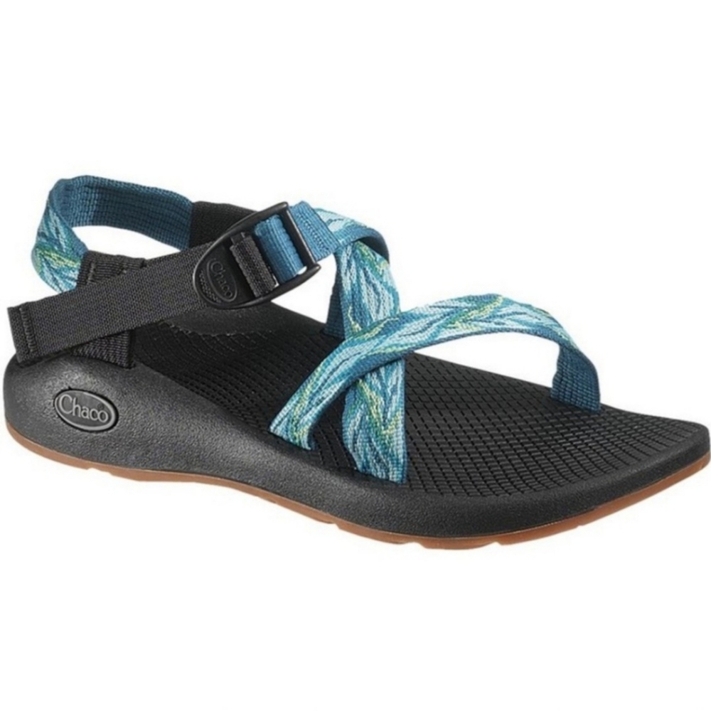 Chaco Blue Abstract Strap Sandals in Size 7